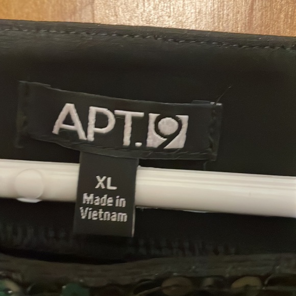 EUC, Sophisticated, sequin, boat neck, belt optional, black dress.  Size XL - Picture 2 of 6